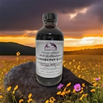 Darby Farms Elderberry Syrup 16 oz. - Minimally sweetened organic and wild crafted ingredients, no refined sugars or artificial additives. Supports wellness with natural elderberries, raw honey, ginger, cinnamon, and cloves. Shelf stable product handmade.