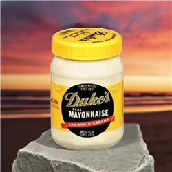 Duke's Mayonnaise 16 oz. - A Southern staple since 1917, made with the original recipe and no sugar added. Perfect for enhancing the flavor of deviled eggs, salads, sandwiches, and the classic Southern tomato sandwich. Available online