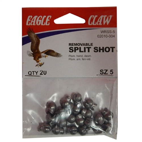 Eagle Claw Bass Casting Removable Split Shot - 15 count
