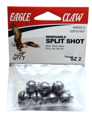 EAGLE CLAW TIN SPLIT SHOT SINKERS DIAL PACK 50 PCS